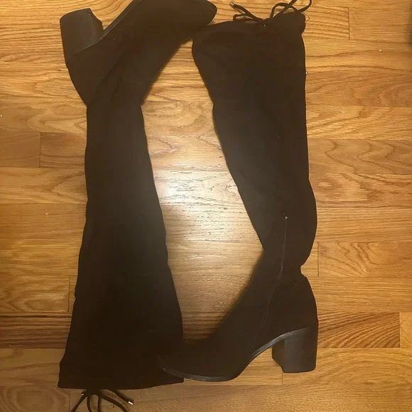 Steve Madden Black Over-the-Knee Boots - Picture 3 of 4